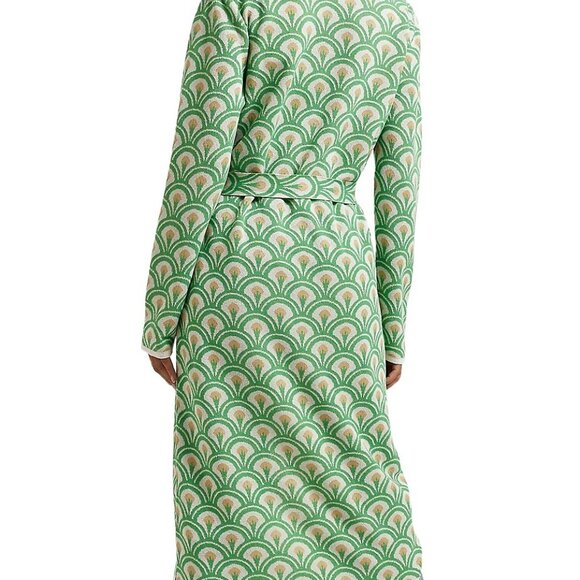 Retro Floral Tie-Front Maxi Cardigan - Picture 2 of 4